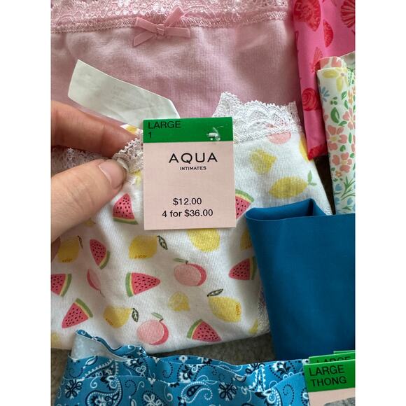 Women’s Aqua Thong Panties – L – Multiple Colors & Prints – Sexy Comfortable NWT - Picture 2 of 14